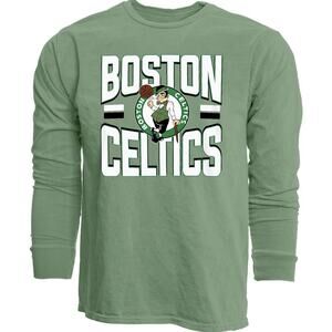 Vintage BOSTON CELTICS Leprechaun Long Sleeve T-Shirt Green XL